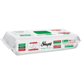 Вологі серветки для швабри Sleepy Easy Clean Біле мило, 50 шт, зелені